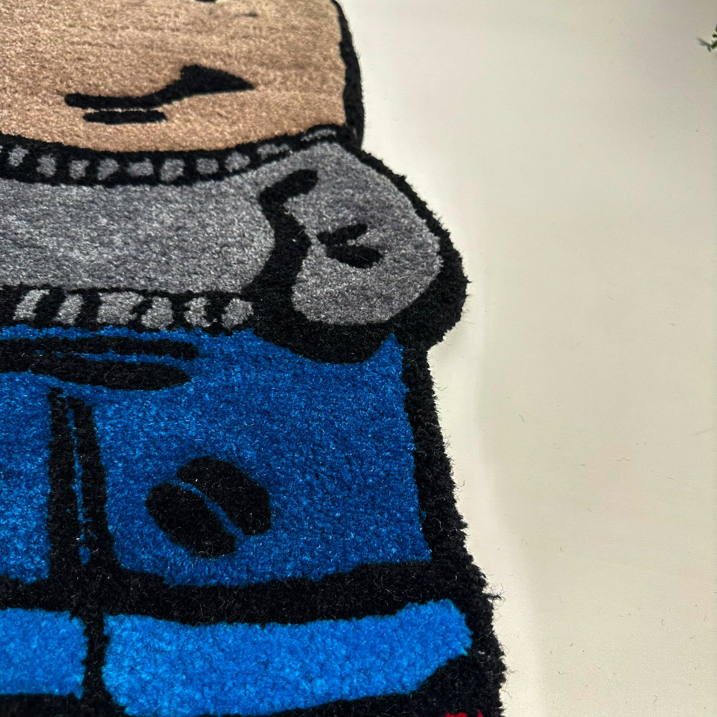 Chill Guy Tasarımlı El Yapımı Tufting Yer ve Duvar Halısı