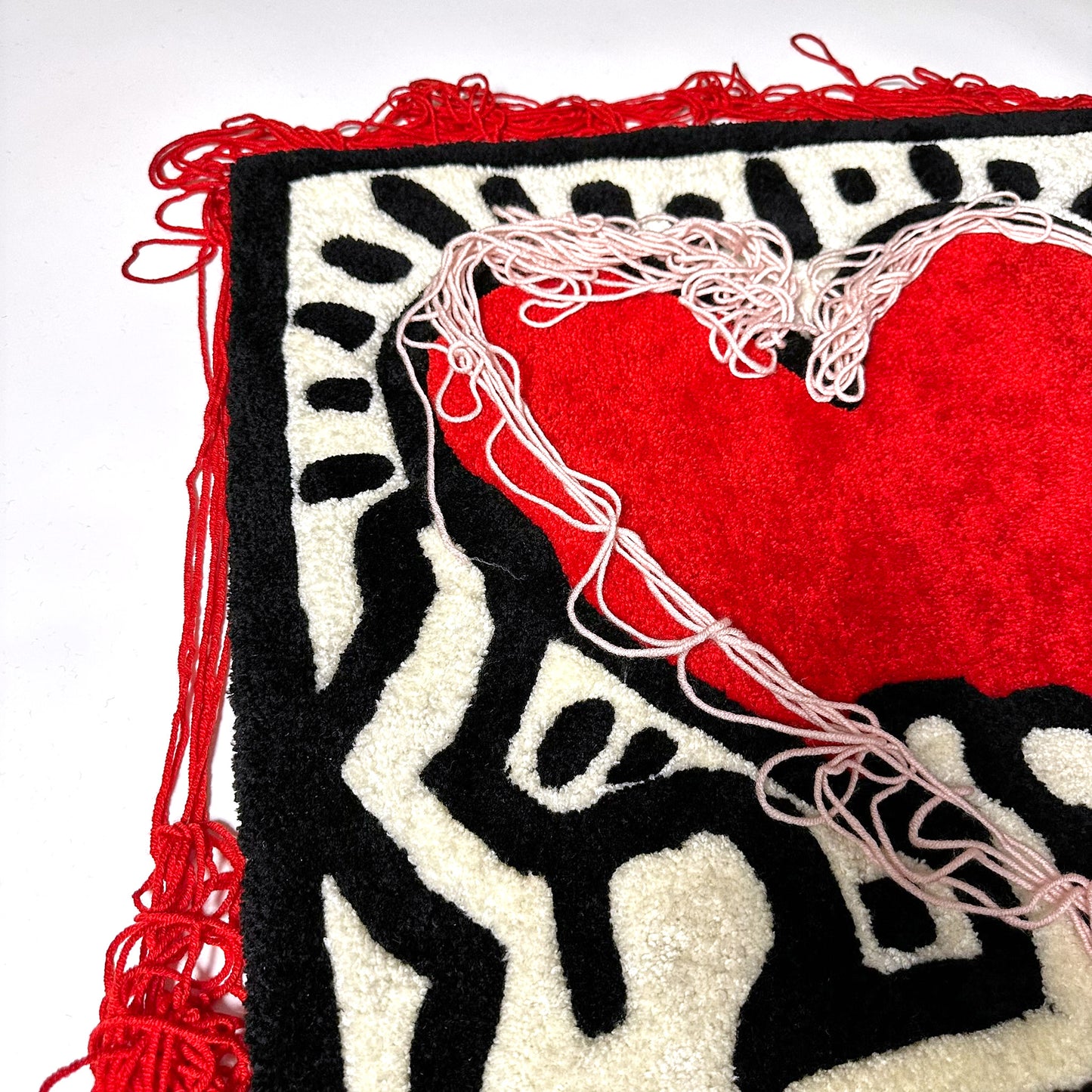 Aşk Tutuşması El Yapımı Tufting Halı, Paspas Kaydırmaz Tabanlı