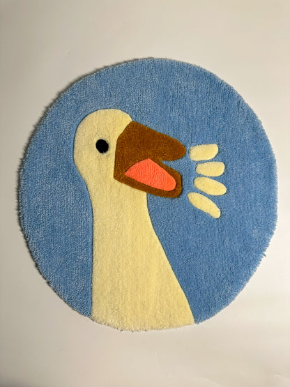 Şirin Ördek Desenli El Yapımı Tufting Halı