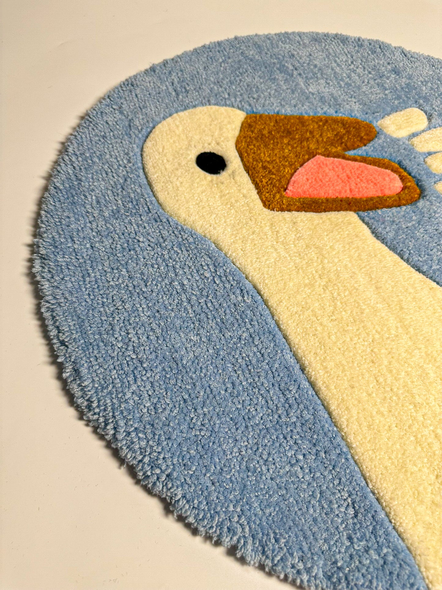 Şirin Ördek Desenli El Yapımı Tufting Halı