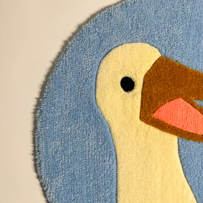 Şirin Ördek Desenli El Yapımı Tufting Halı