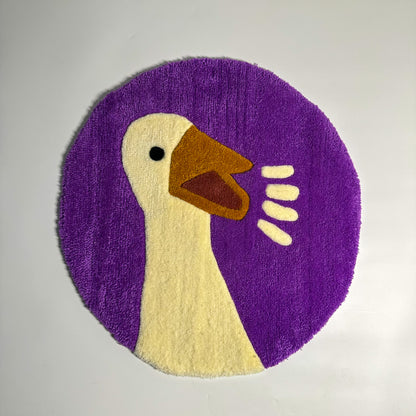 Şirin Ördek Desenli El Yapımı Tufting Halı