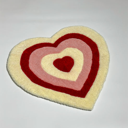 Kalp Tutulması El Yapımı Tufting Halı, Paspas