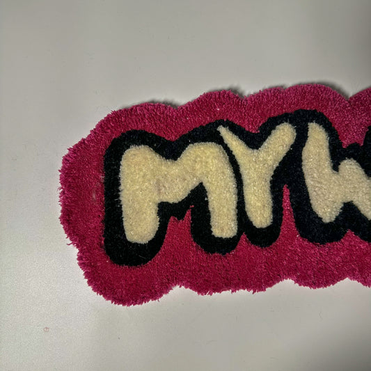 My World - Dünyam Yazılı El Yapımı Tufting Duvar Halısı